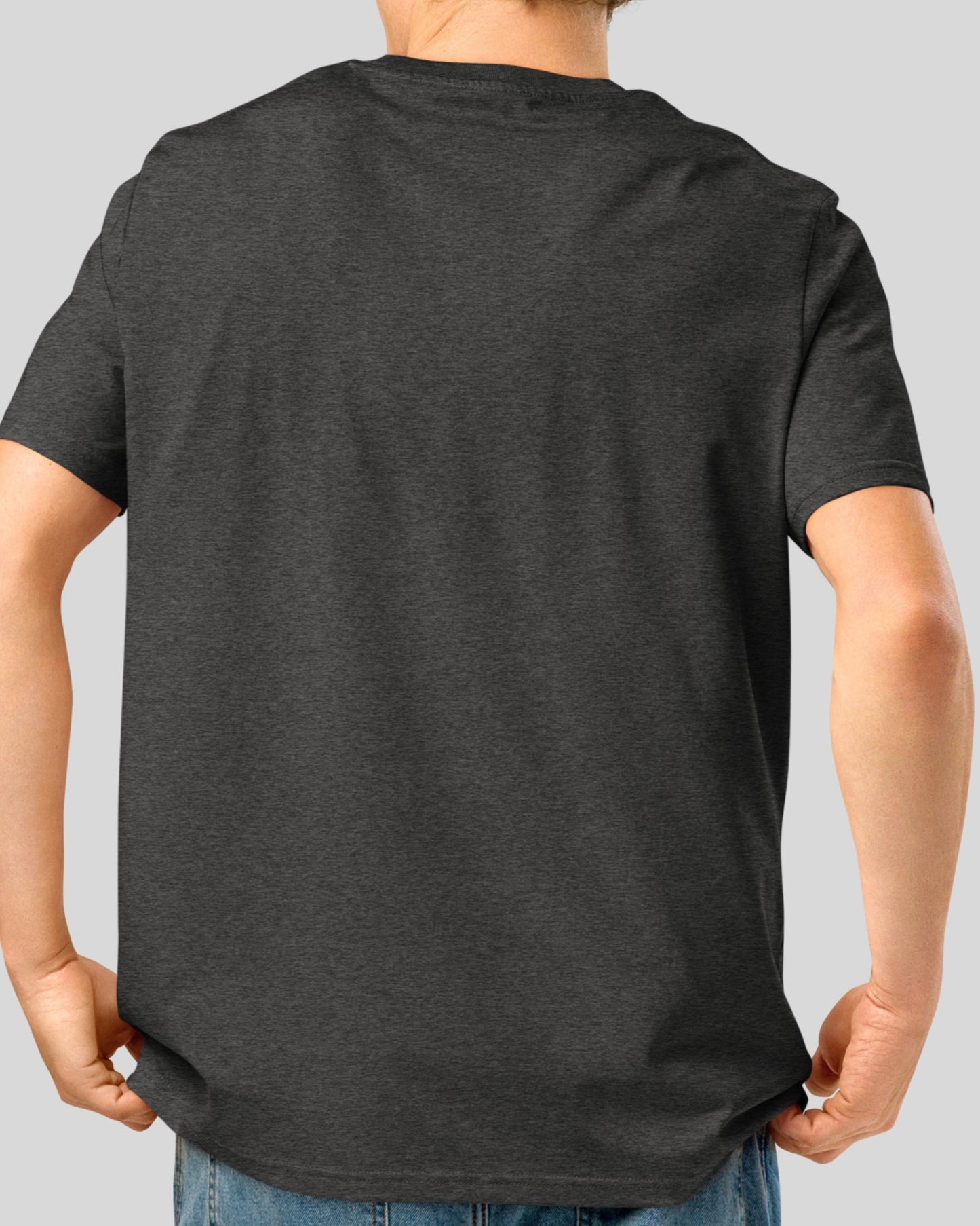 DARK GREY ORGANIC RING-SPUN COTTON T-SHIRT