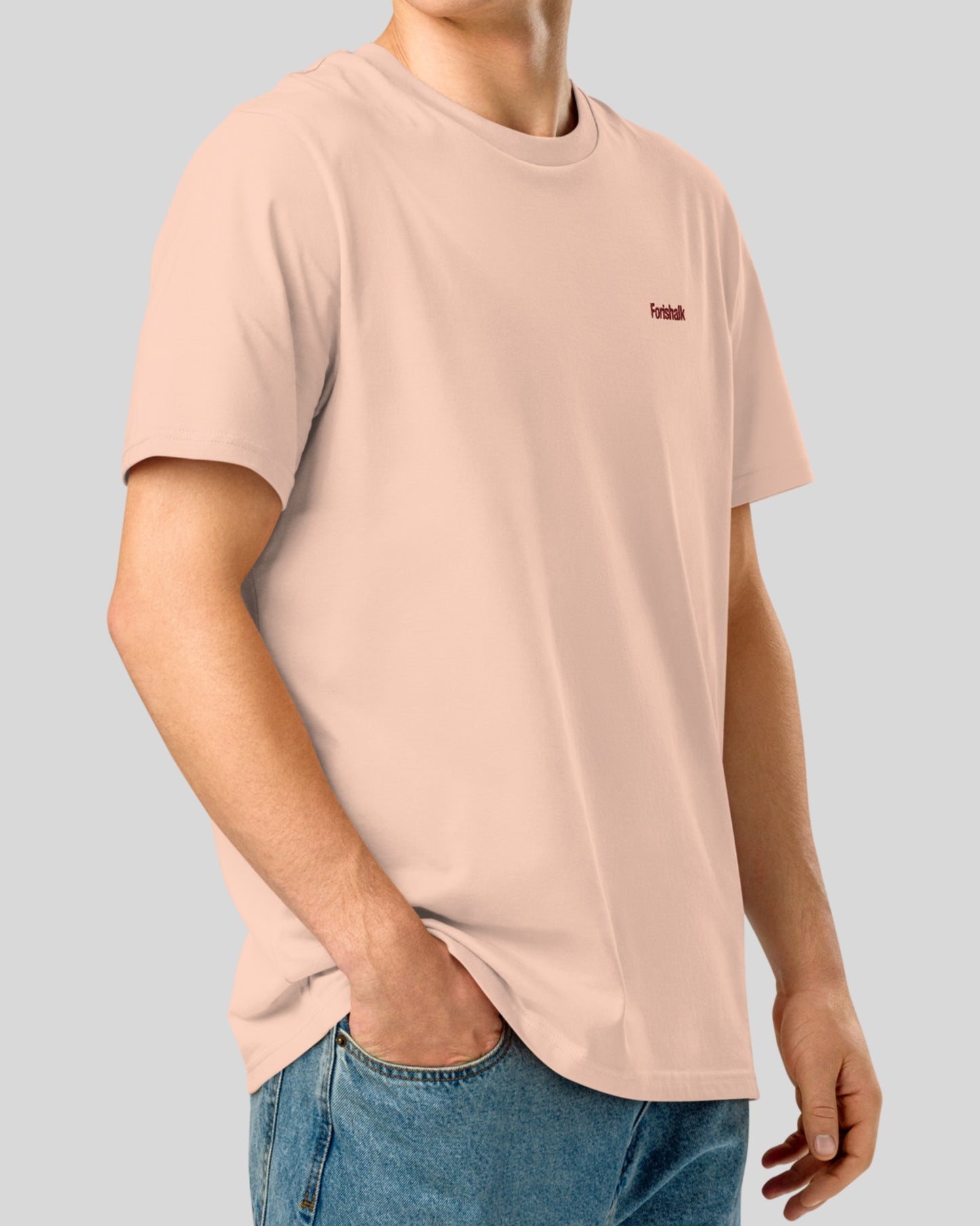 ORGANIC RING-SPUN COTTON PEACH T-SHIRT
