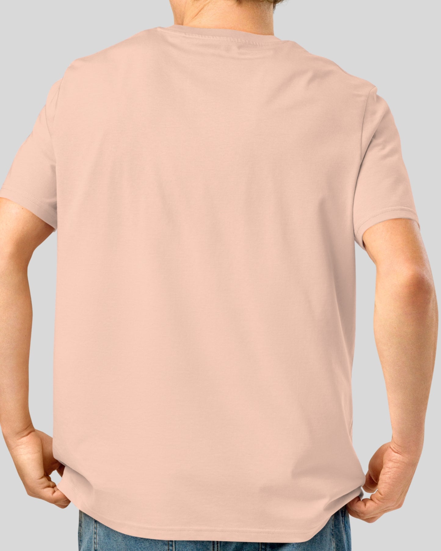 ORGANIC RING-SPUN COTTON PEACH T-SHIRT