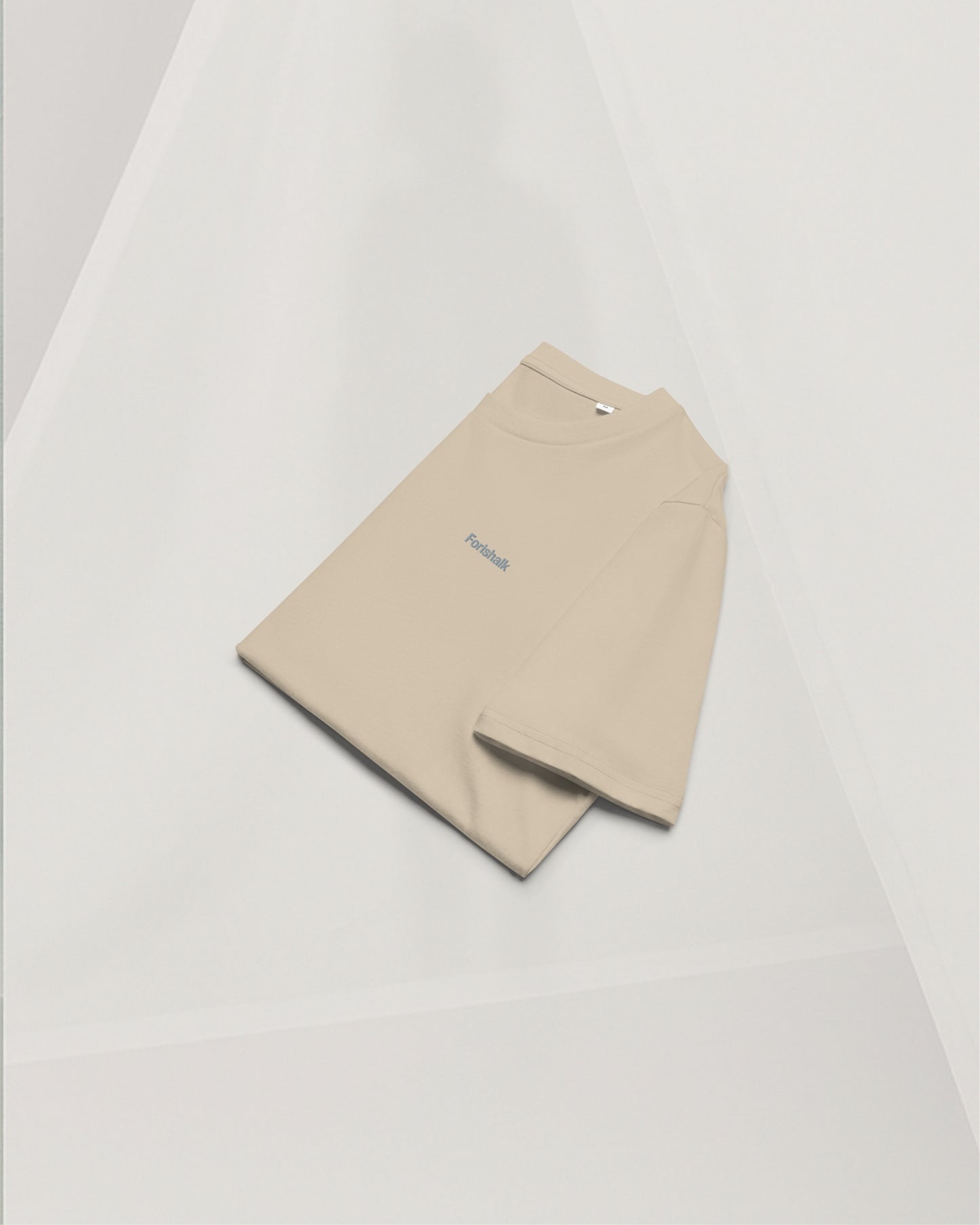 SANDY BEIGE T-SHIRT IN ORGANIC RING-SPUN COTTON