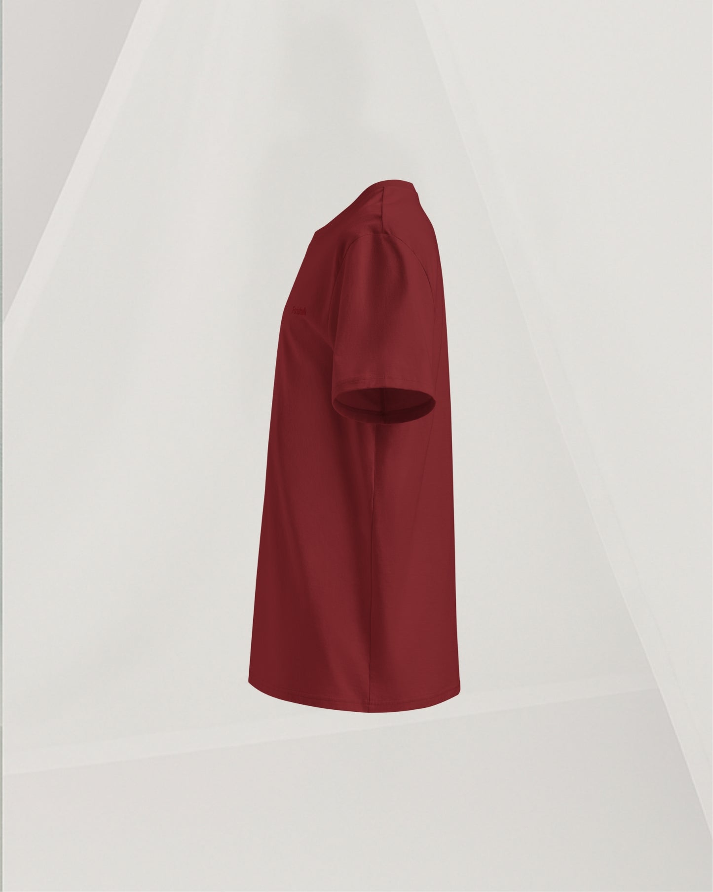 BURGUNDY T-SHIRT ORGANIC RINGSPUN COTTON