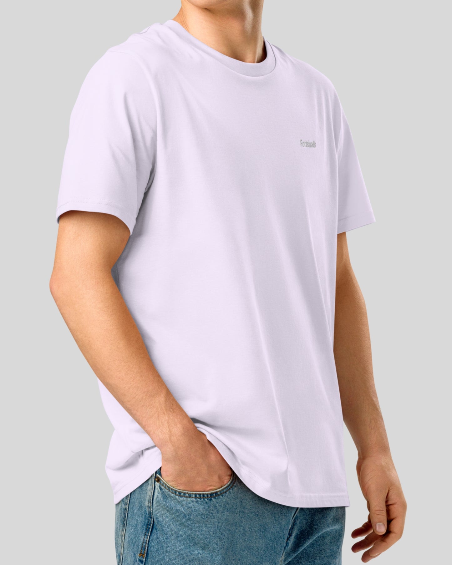 LAVENDER T-SHIRT IN ORGANIC RING-SPUN COTTON
