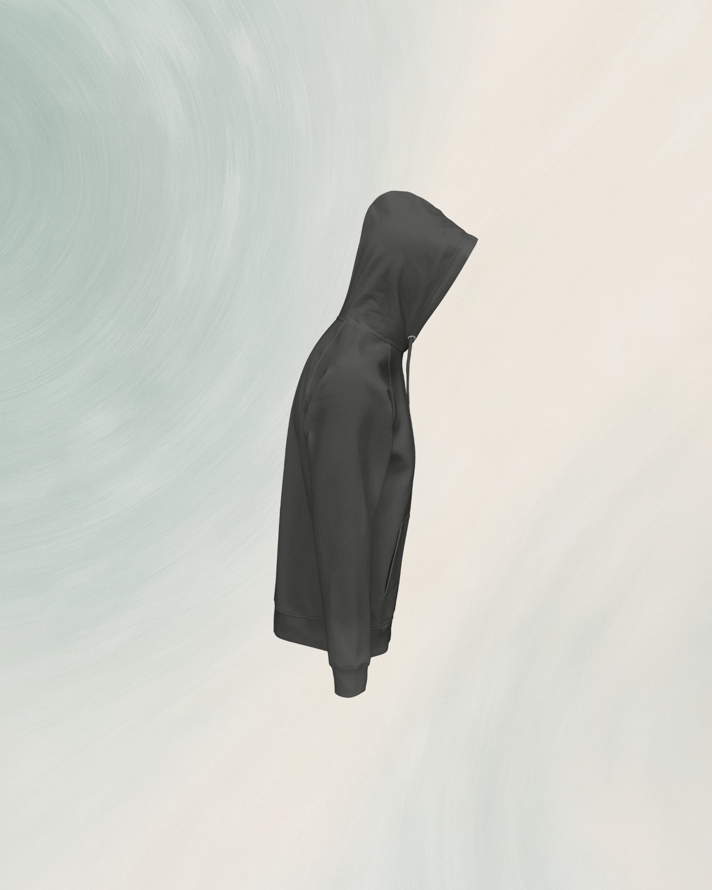 HOODIE CHARCOAL GRIS EN COTON BIO