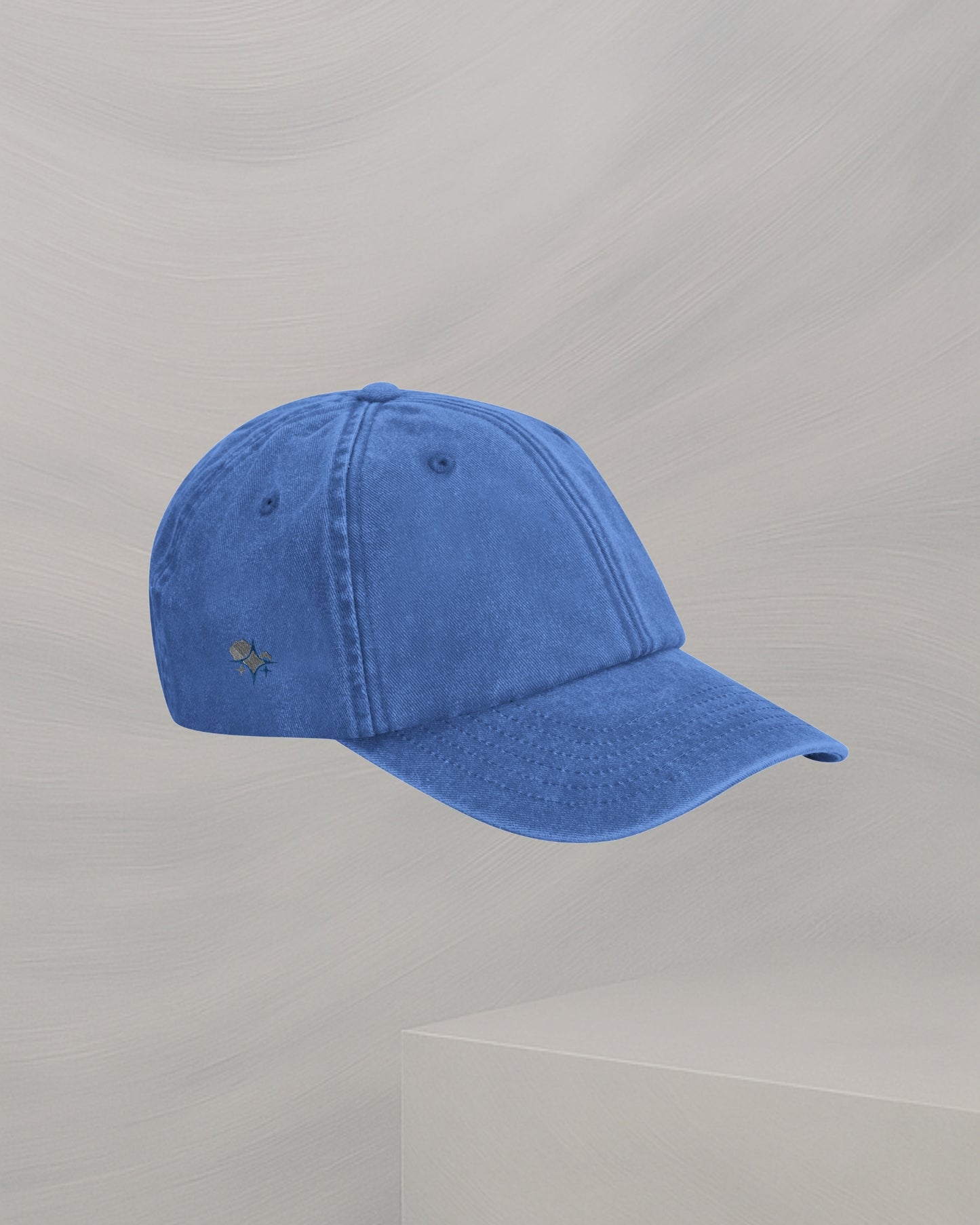 CASQUETTE BLEUET EN COTON BROSSÉ