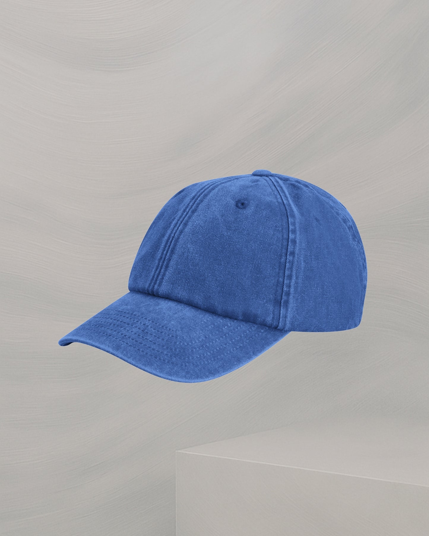 CASQUETTE BLEUET EN COTON BROSSÉ