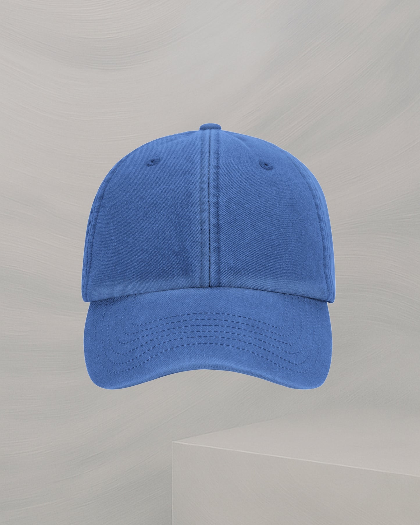 CASQUETTE BLEUET EN COTON BROSSÉ