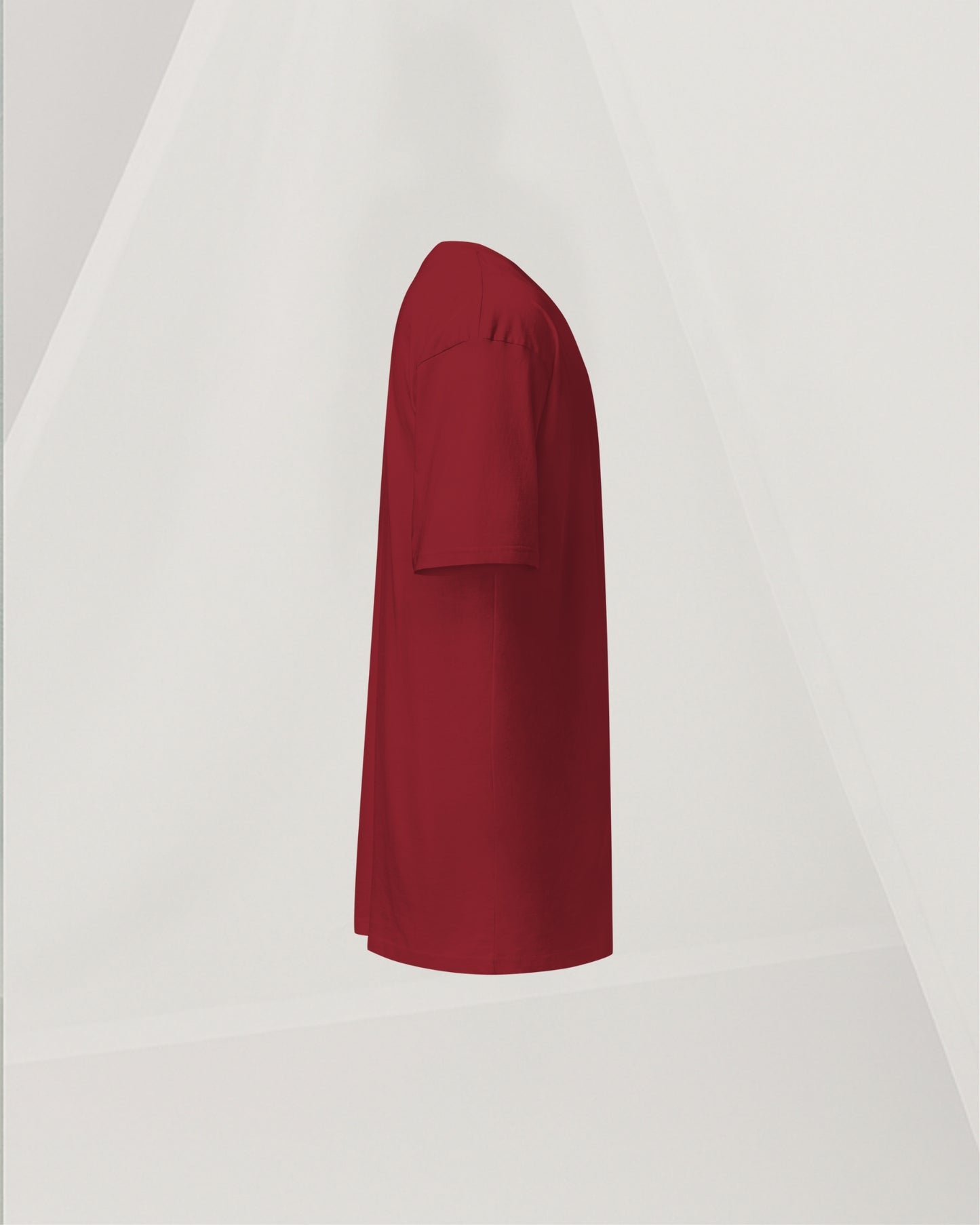 HEAVY BRICK RED COMBED COTTON T-SHIRT