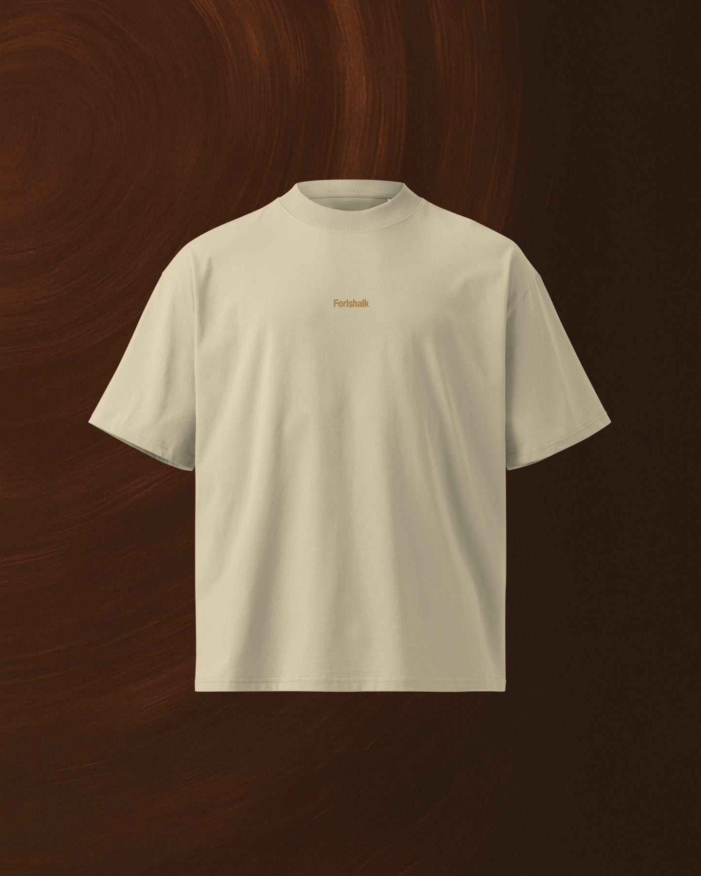 T-SHIRT BEIGE EN COTON PEIGNÉ BIO