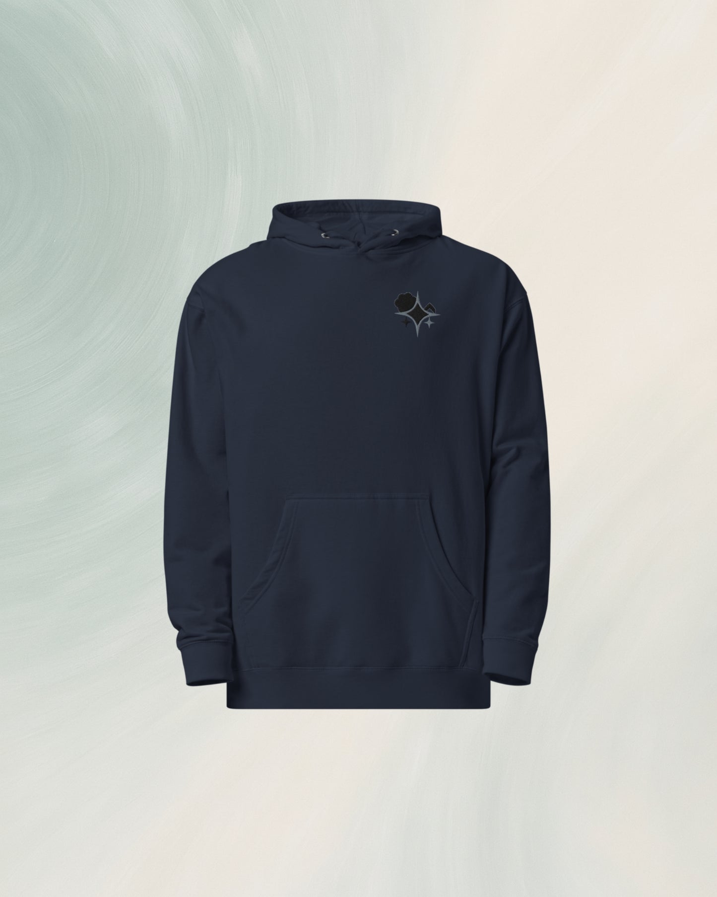 CLASSIC NAVY UNISEX HOODIE WITH COTTON FACE