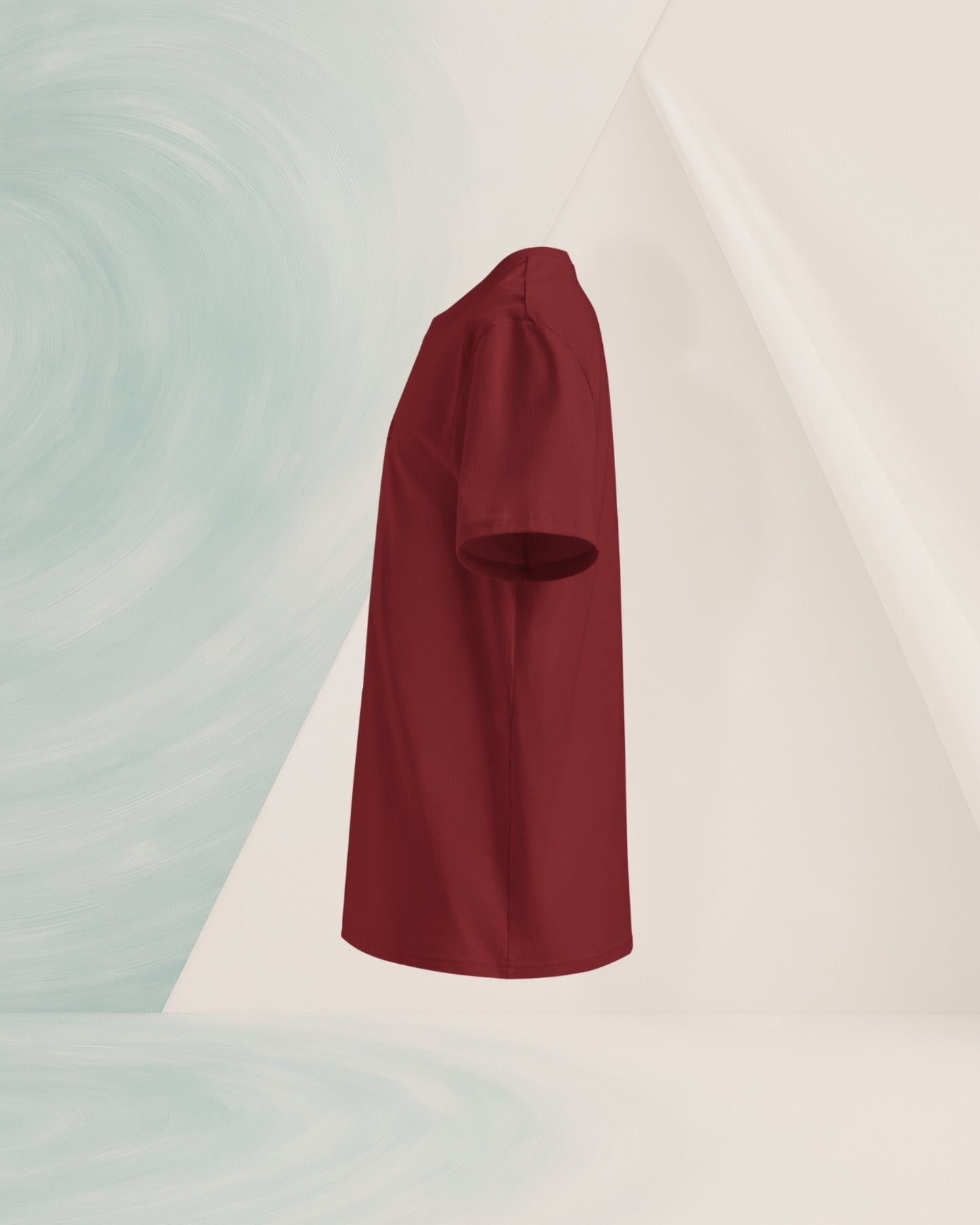 Burgundy Organic Ringspun Cotton T-Shirt