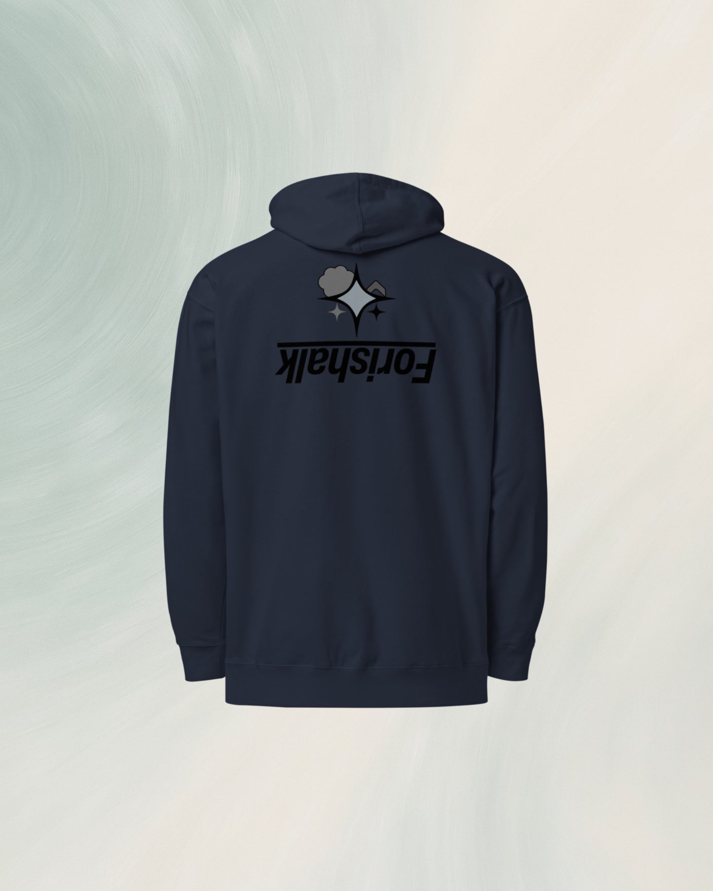 CLASSIC NAVY UNISEX HOODIE WITH COTTON FACE
