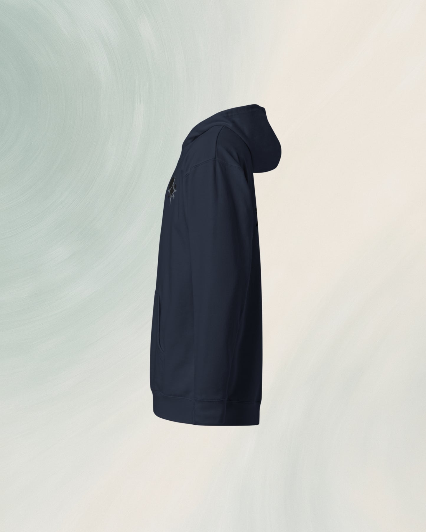 CLASSIC NAVY UNISEX HOODIE WITH COTTON FACE