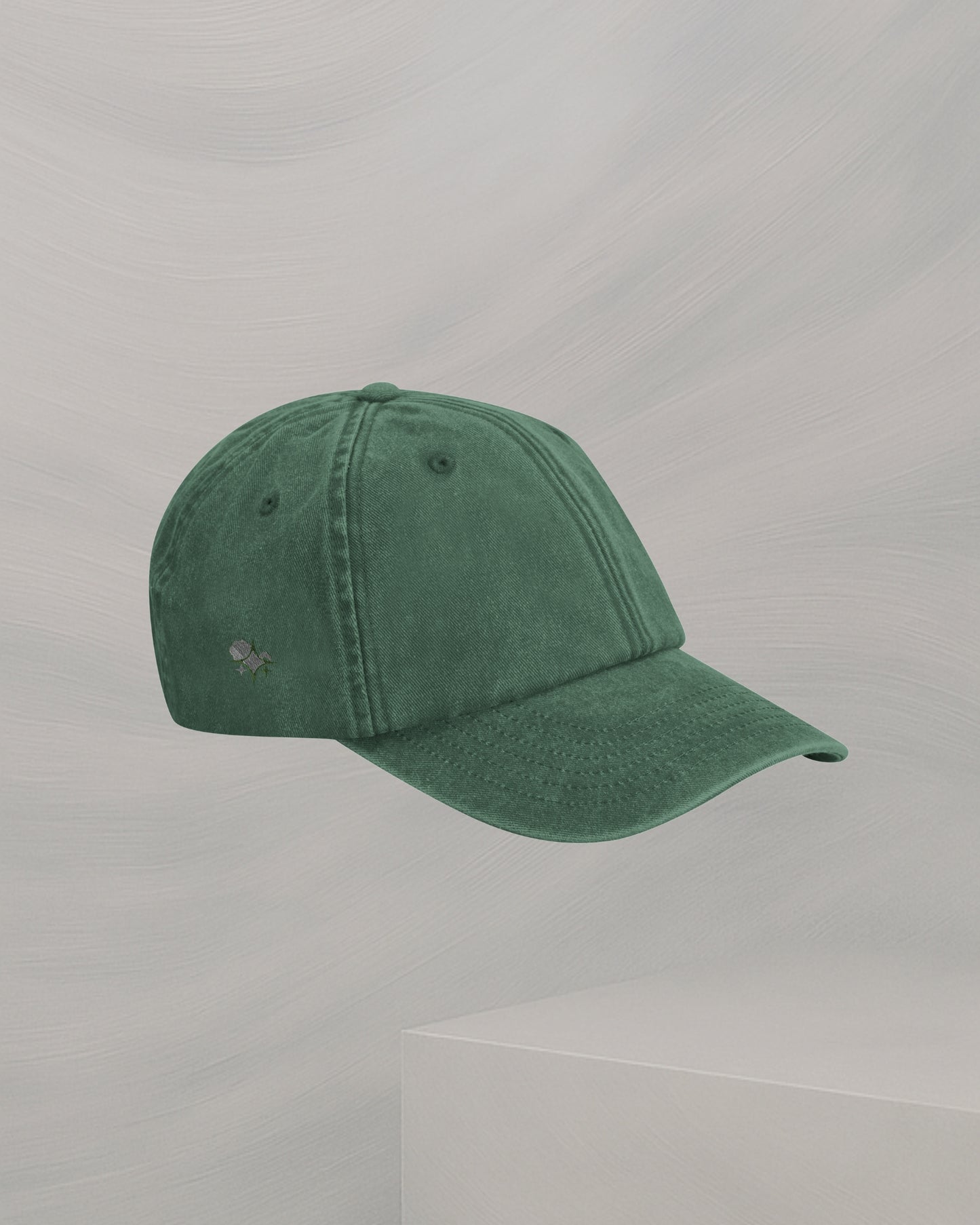 GREEN BRUSHED COTTON CAP