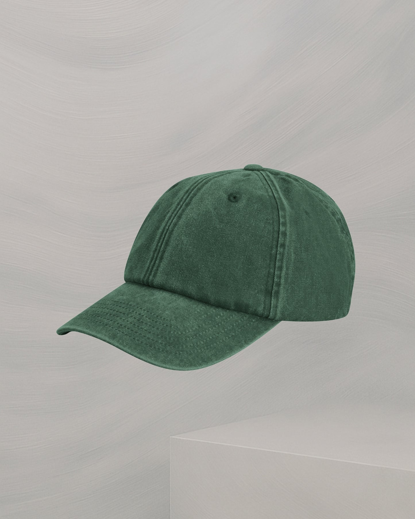 GREEN BRUSHED COTTON CAP