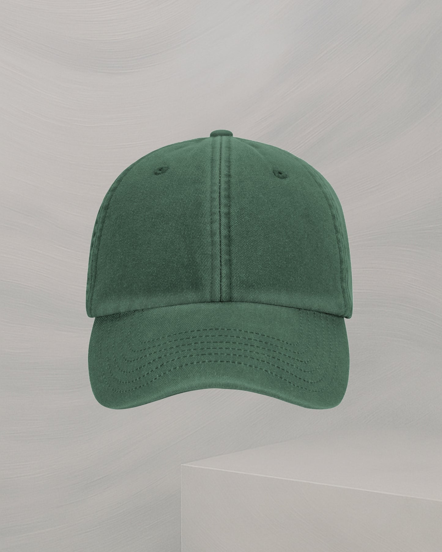 GREEN BRUSHED COTTON CAP