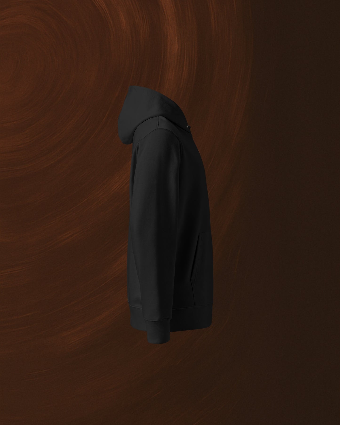HOODIE NOIR SIGNÉ EN COTON BIO