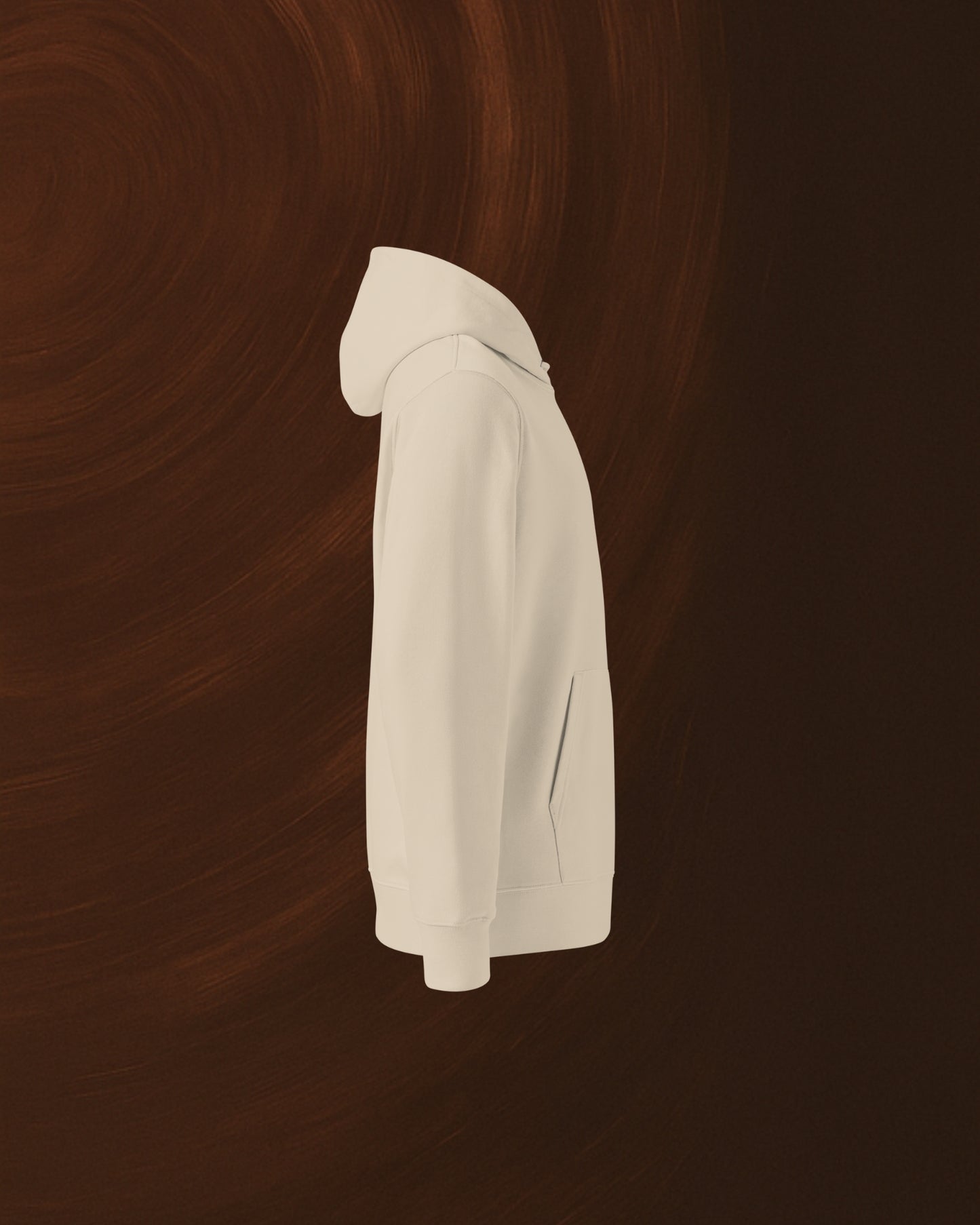 HOODIE BEIGE SIGNÉ EN COTON BIO