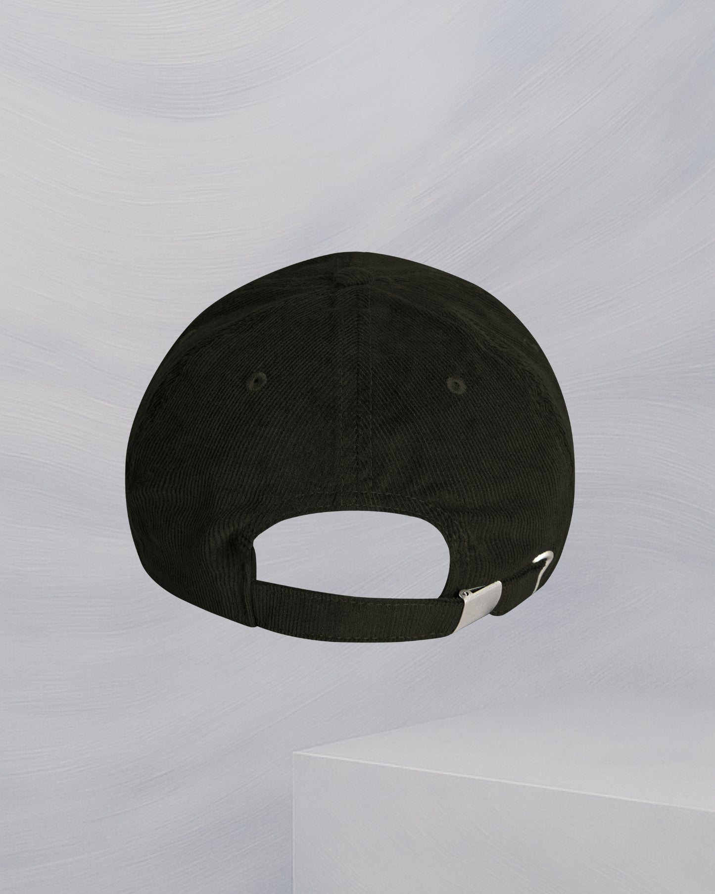 CASQUETTE NOIR OLIVE EN VELOUR CÔTELÉ EN COTON