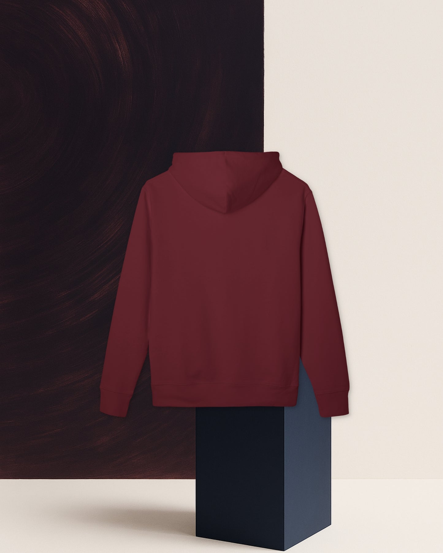 HOODIE BURGUNDY EN COTON