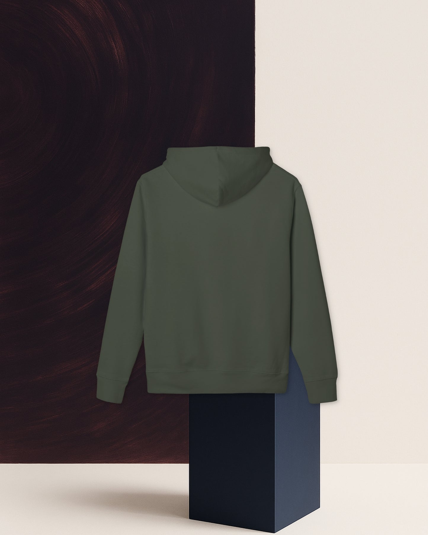 HOODIE VERT KHAKI EN COTON