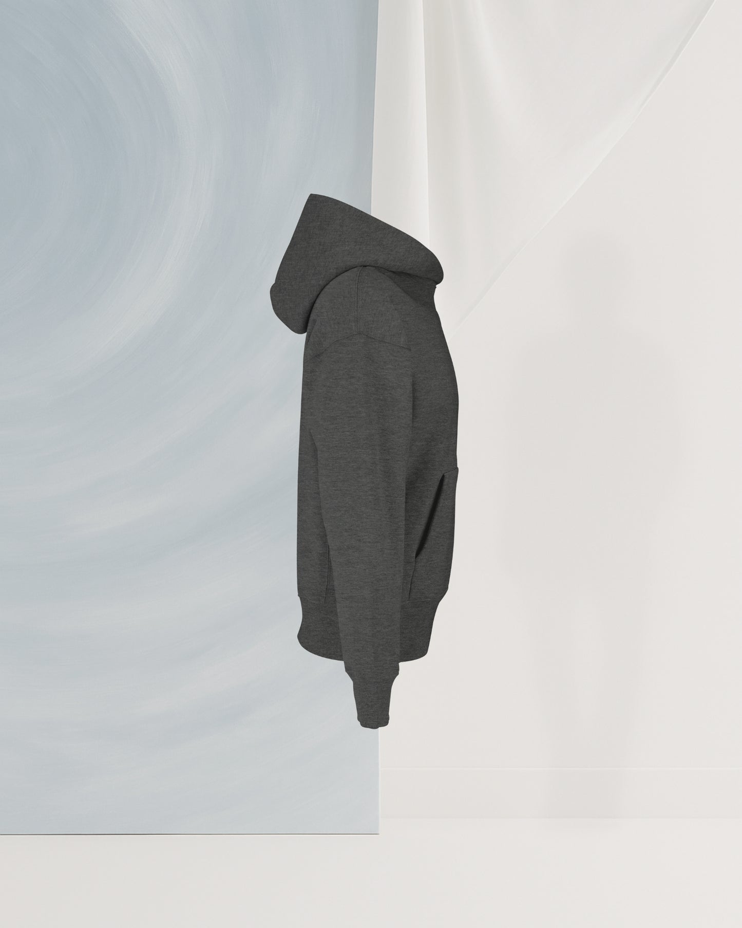 HOODIE GRIS MÉLANGÉ SANS FIL