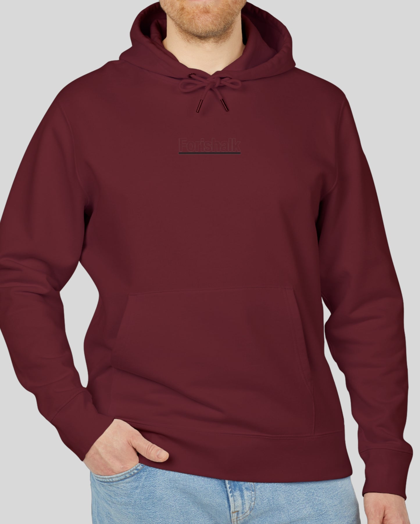 HOODIE BURGUNDY EN COTON