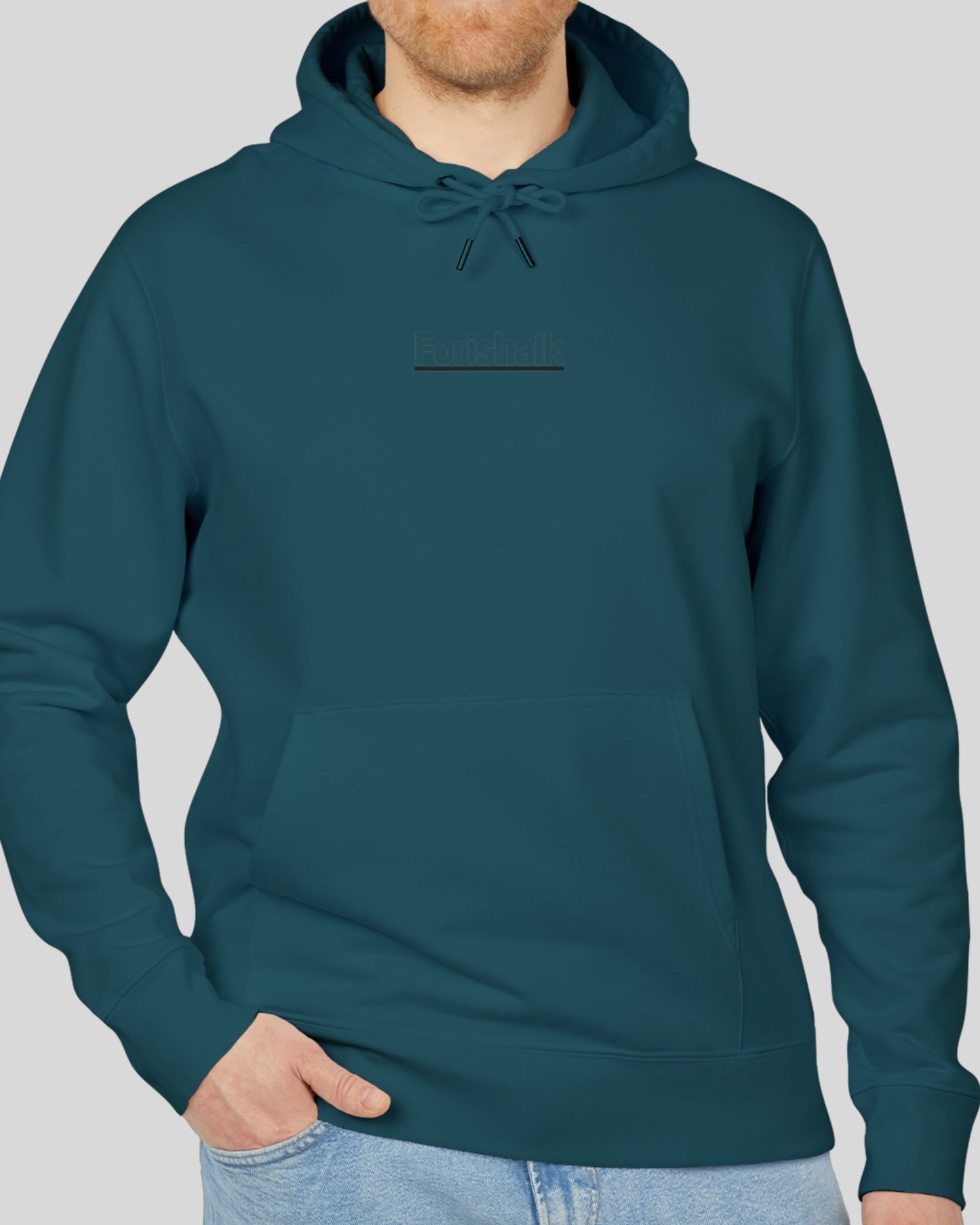 HOODIE BLEU EN COTON