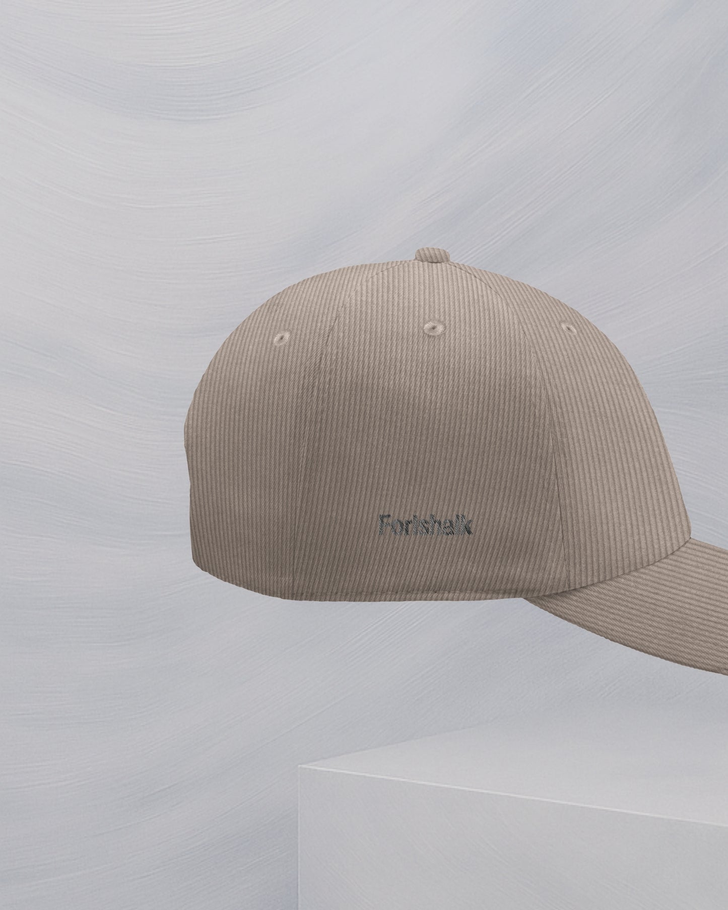 CASQUETTE BEIGE EN VELOUR CÔTELÉ EN COTON