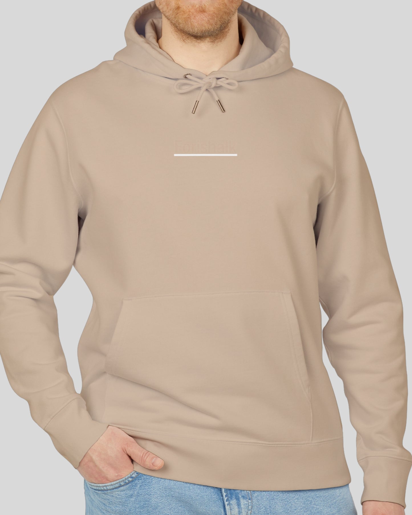 HOODIE BEIGE SABLE EN COTON