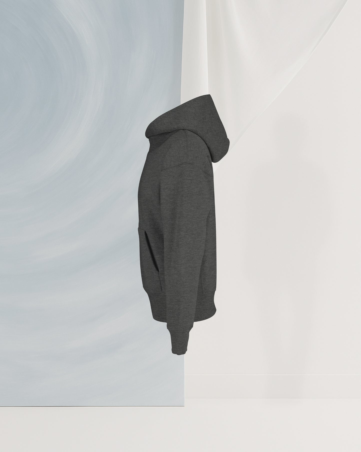 HOODIE GRIS MÉLANGÉ SANS FIL