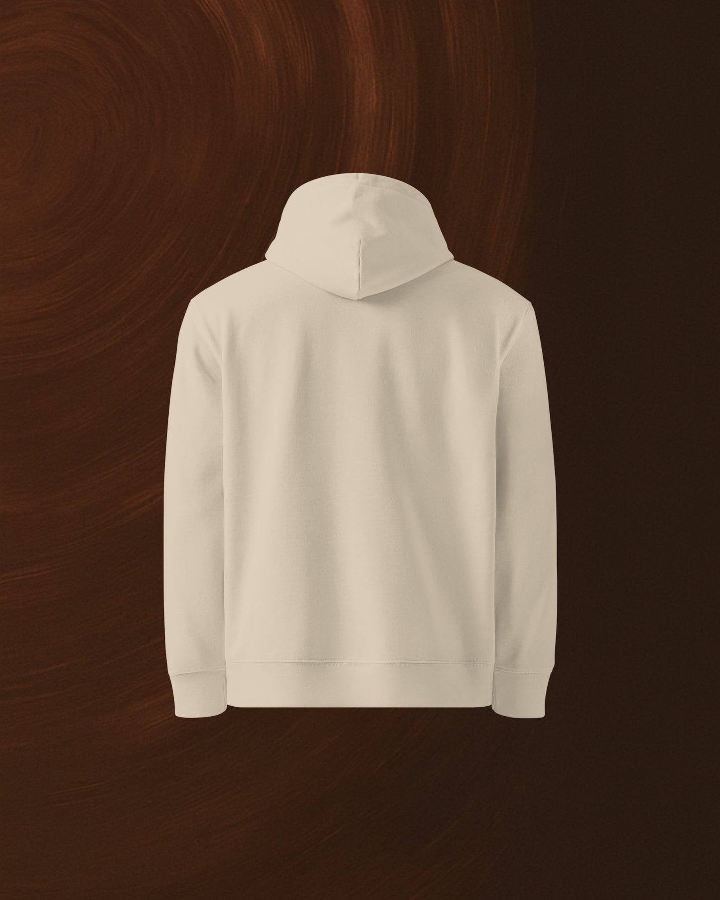 HOODIE BEIGE SIGNÉ EN COTON BIO
