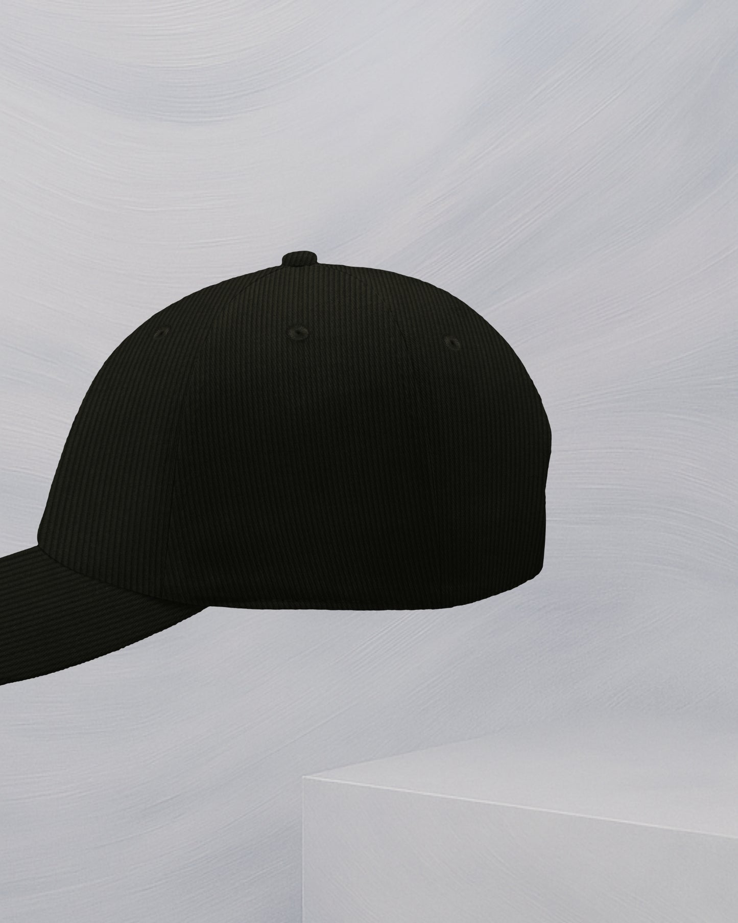 CASQUETTE NOIR OLIVE EN VELOUR CÔTELÉ EN COTON