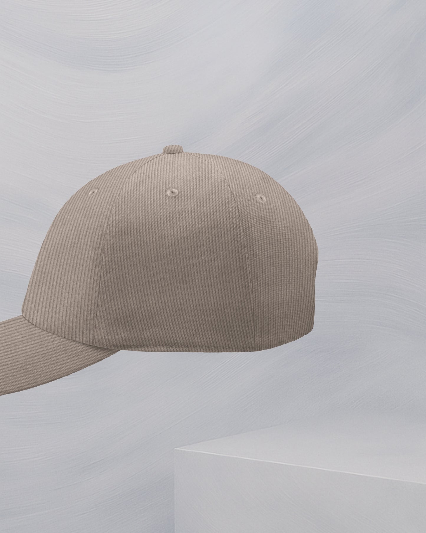 CASQUETTE BEIGE EN VELOUR CÔTELÉ EN COTON