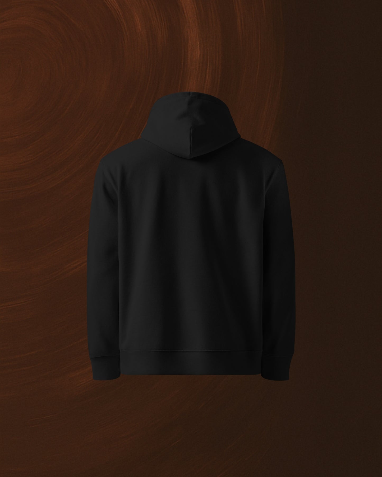 HOODIE NOIR SIGNÉ EN COTON BIO