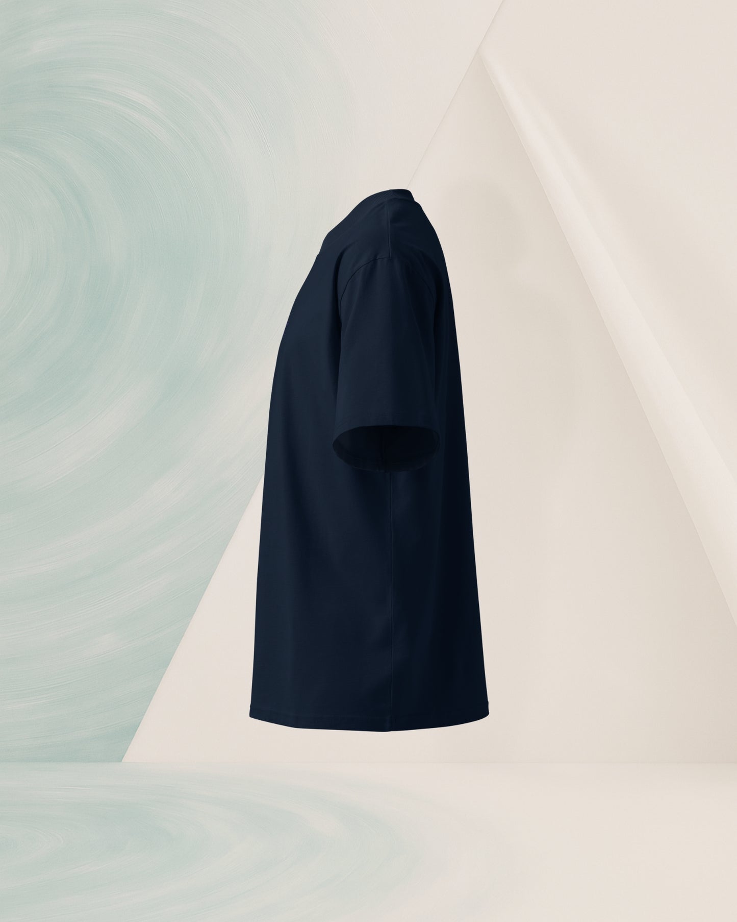NAVY BLUE T-SHIRT IN ORGANIC COMBED COTTON