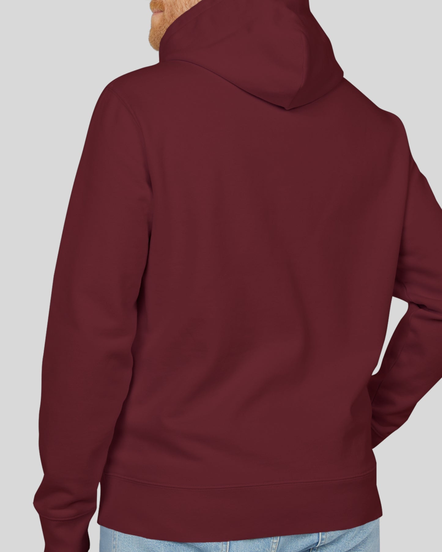 HOODIE BURGUNDY EN COTON