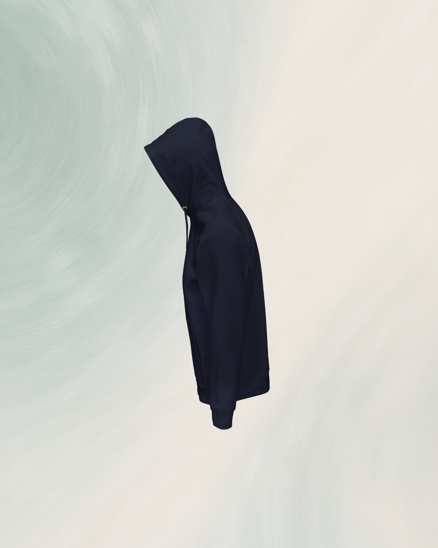 HOODIE BLEU MARINE EN COTON BIO