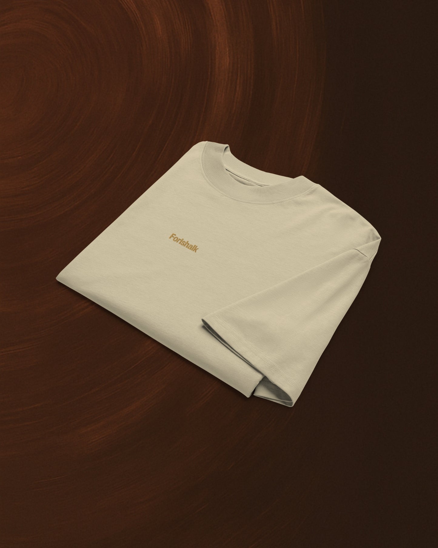 T-SHIRT BEIGE EN COTON PEIGNÉ BIO