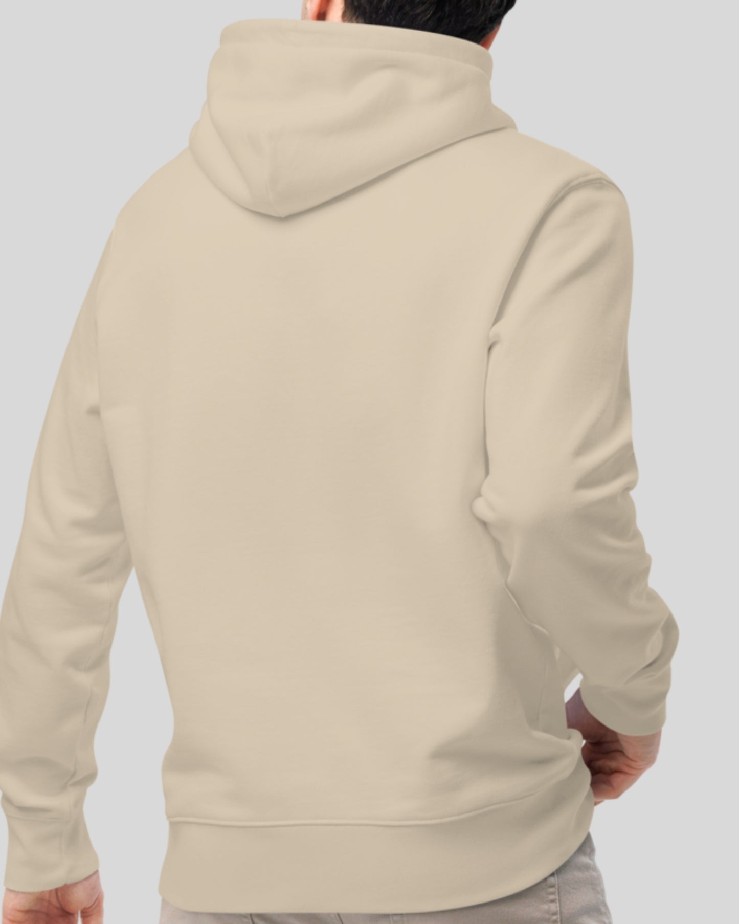 HOODIE BEIGE SIGNÉ EN COTON BIO
