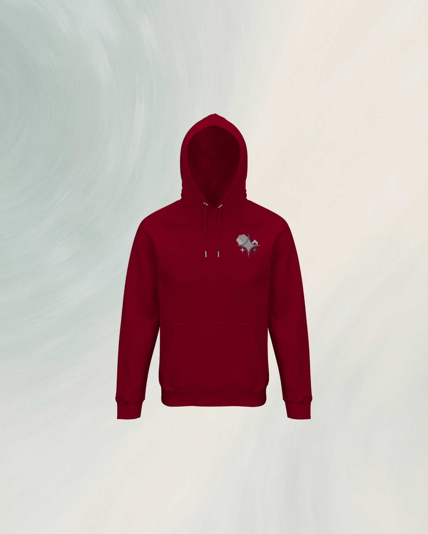 HOODIE BURGUNDY EN COTON BIO