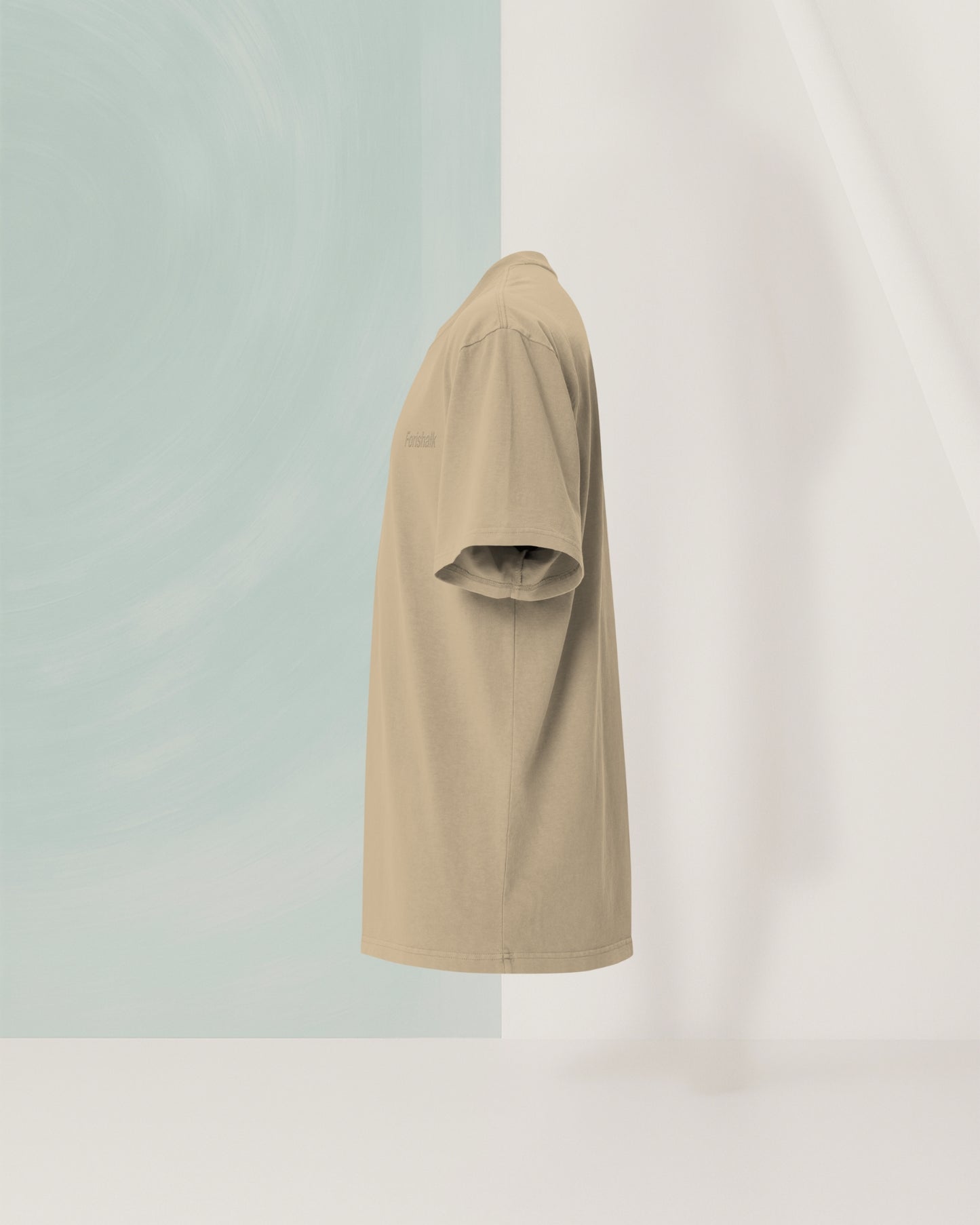 SIGNED ORANGE KHAKI T-SHIRT IN CARDED COTTON