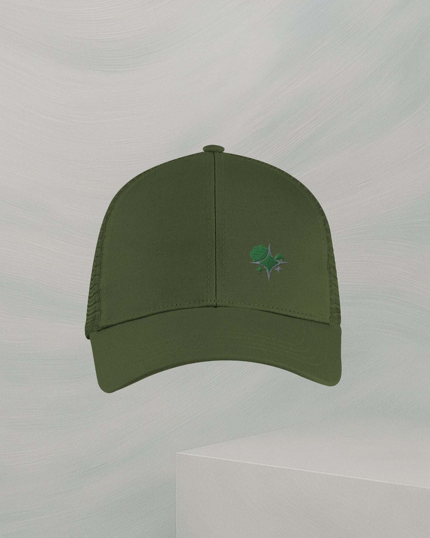 CASQUETTE VERT OLIVE BREATH EN COTON ORGANIQUE