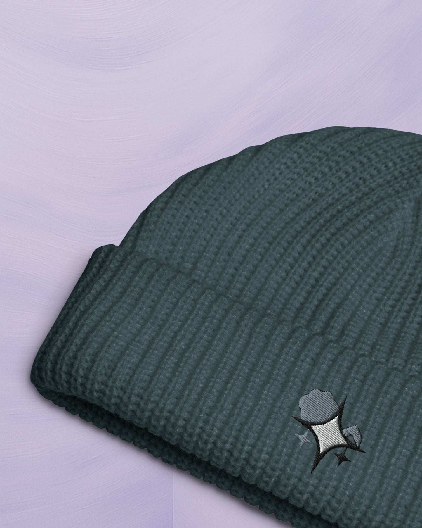 DEEP BLUE PEACH BEANIE