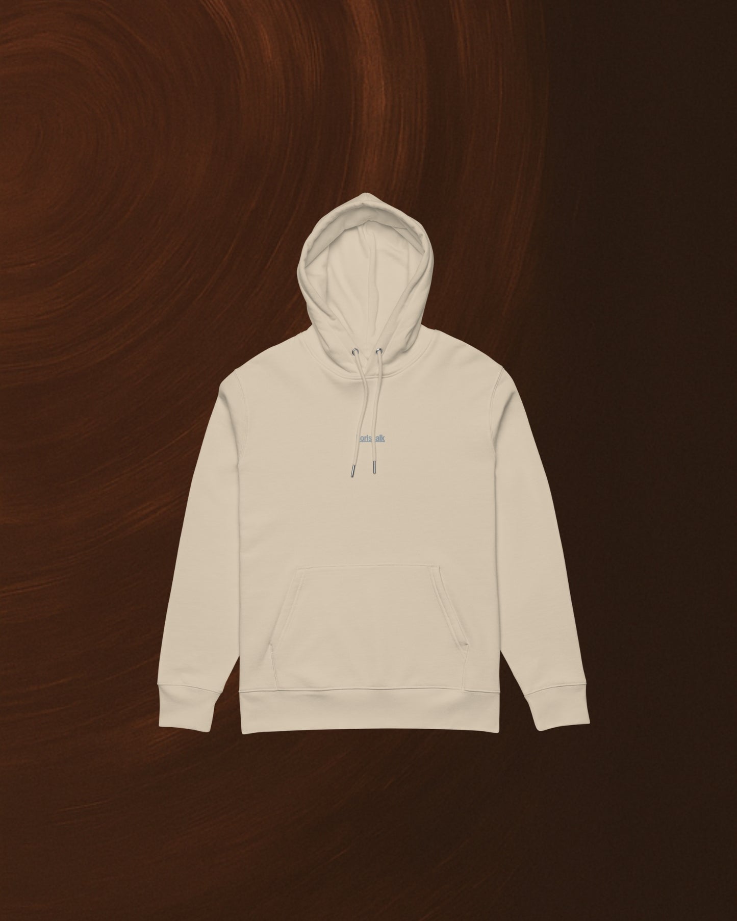 HOODIE BEIGE SIGNÉ EN COTON BIO