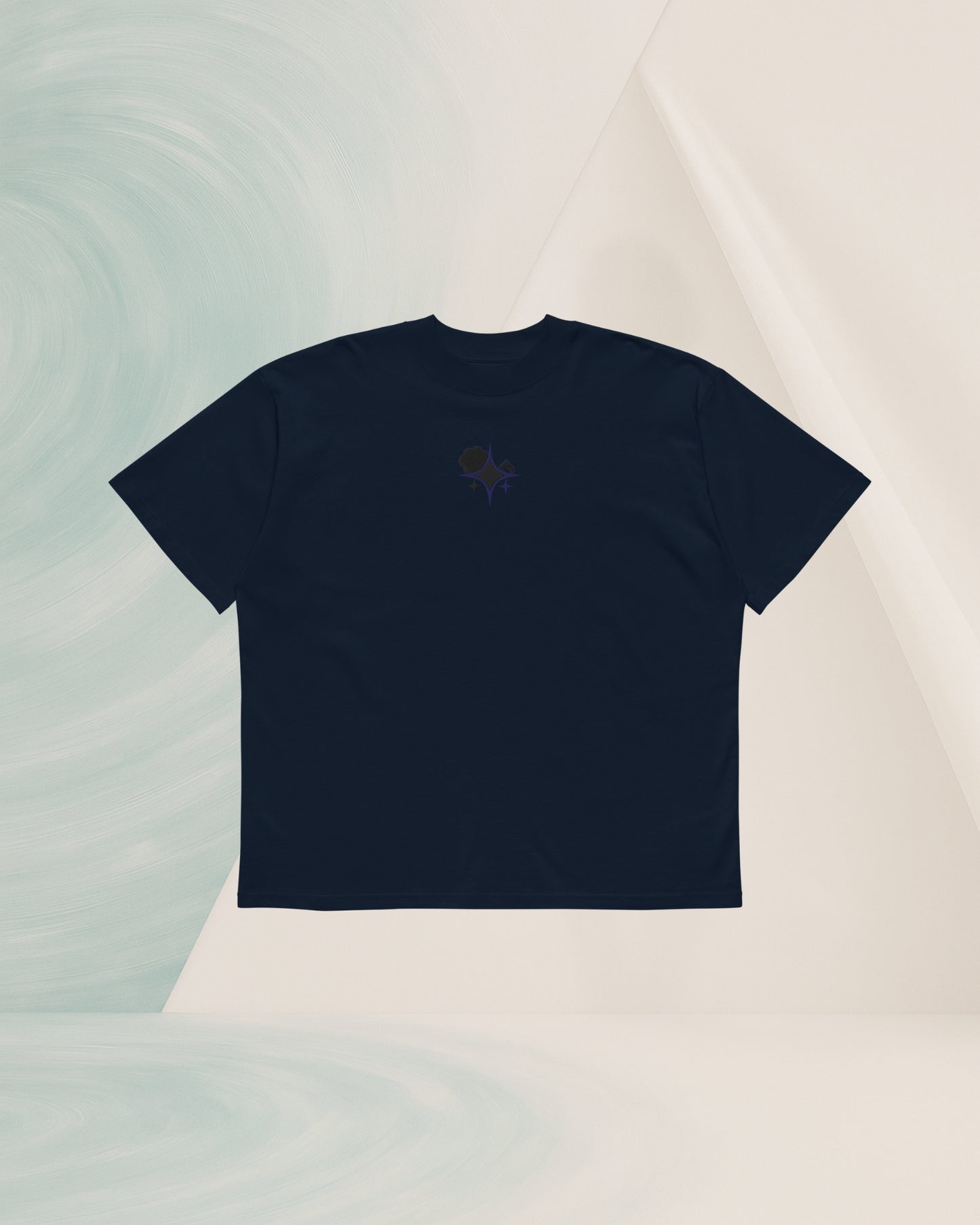 NAVY BLUE T-SHIRT IN ORGANIC COMBED COTTON