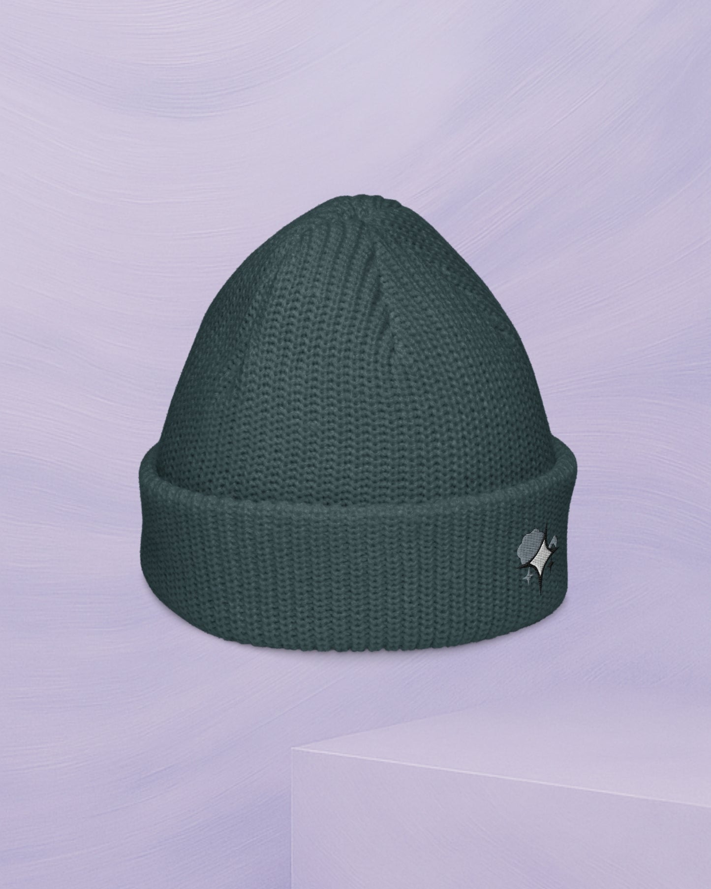 DEEP BLUE PEACH BEANIE