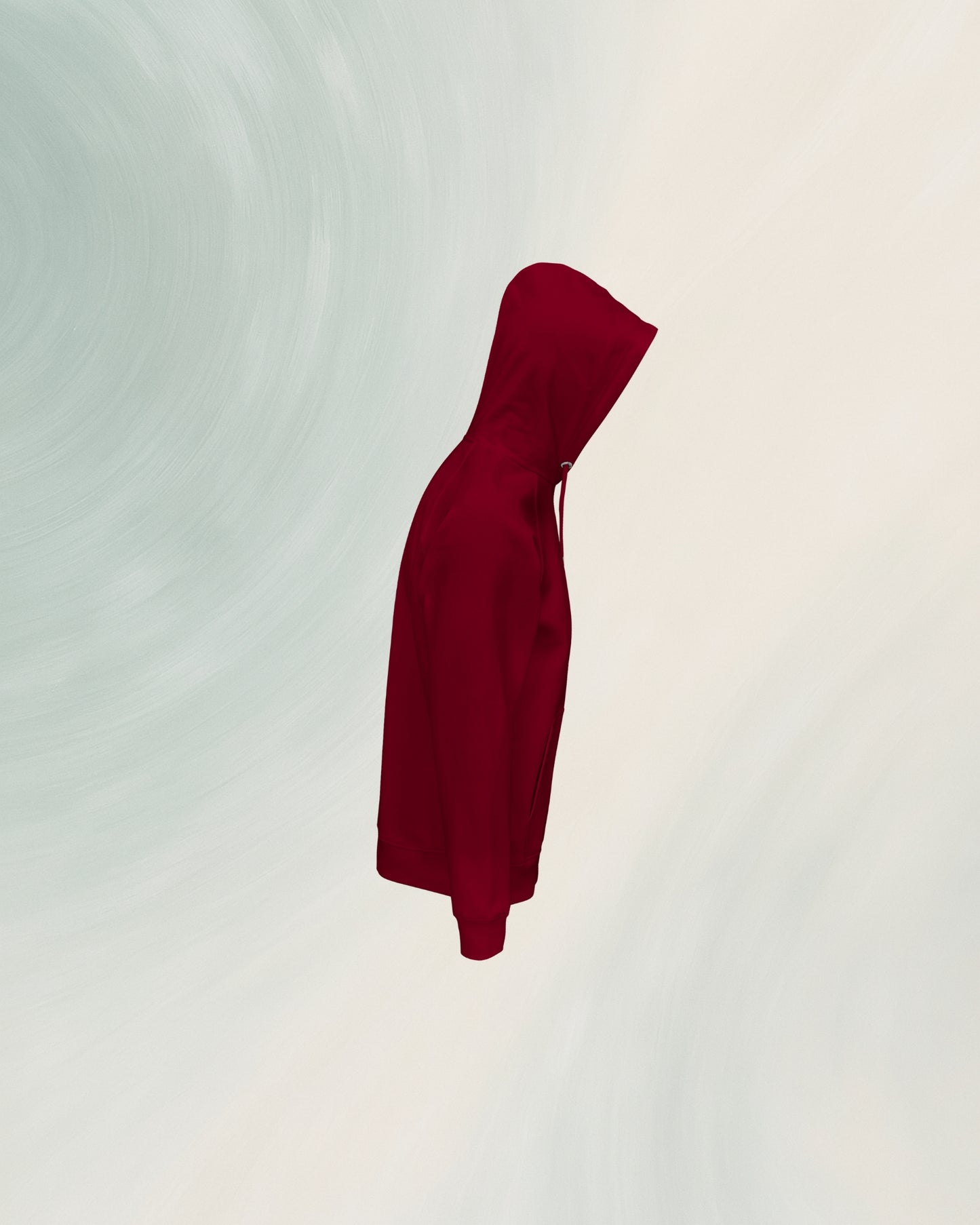 HOODIE BURGUNDY EN COTON BIO