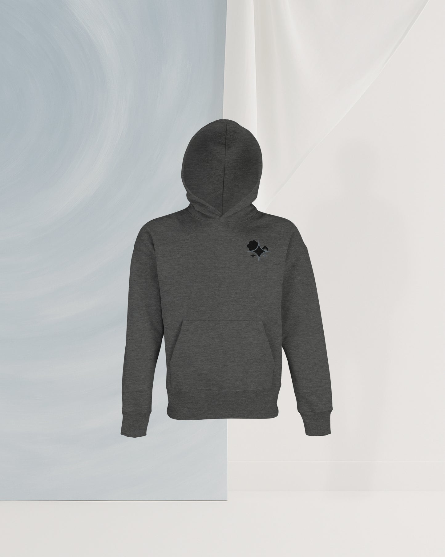 HOODIE GRIS MÉLANGÉ SANS FIL