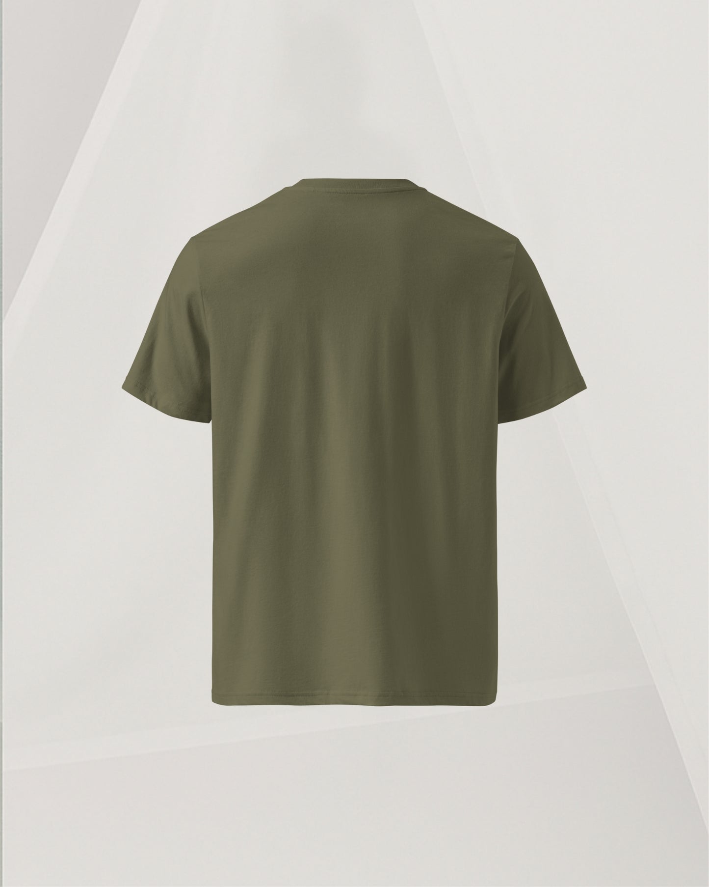 KHAKI ORGANIC RING-SPUN COTTON T-SHIRT