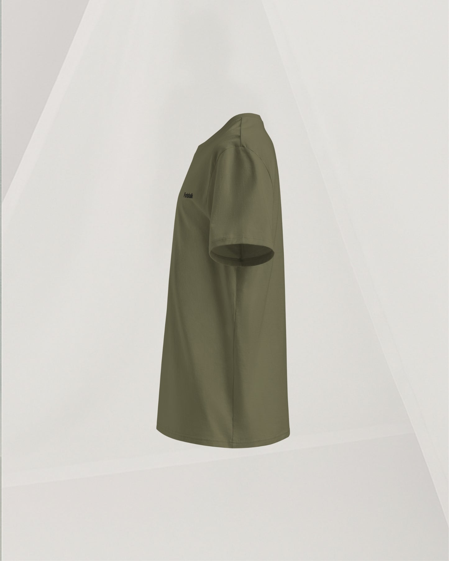 KHAKI ORGANIC RING-SPUN COTTON T-SHIRT